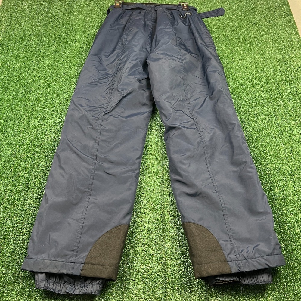 Vintage Columbia Women's Ski Snowboard‎ Snow Pants Baggy Medium Navy Belted Y2K - Picture 2 of 11